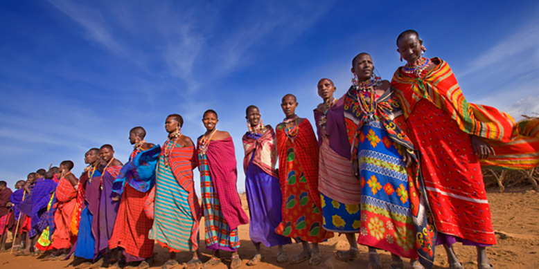 Maasai people of East Africa fighting against cultural